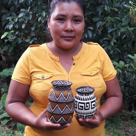 Celmira Chocho, the weaver who made this piece