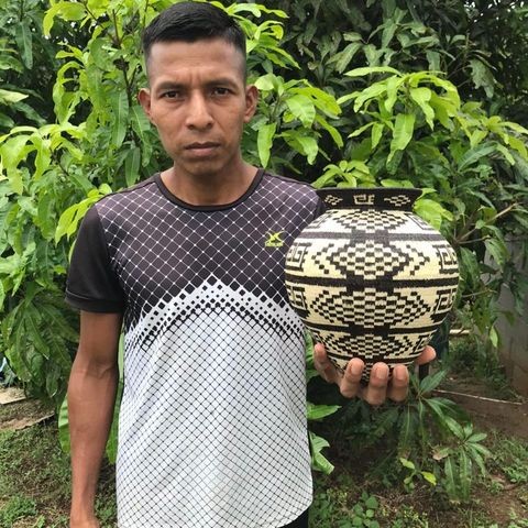 Chong Guatico, the weaver who made this piece