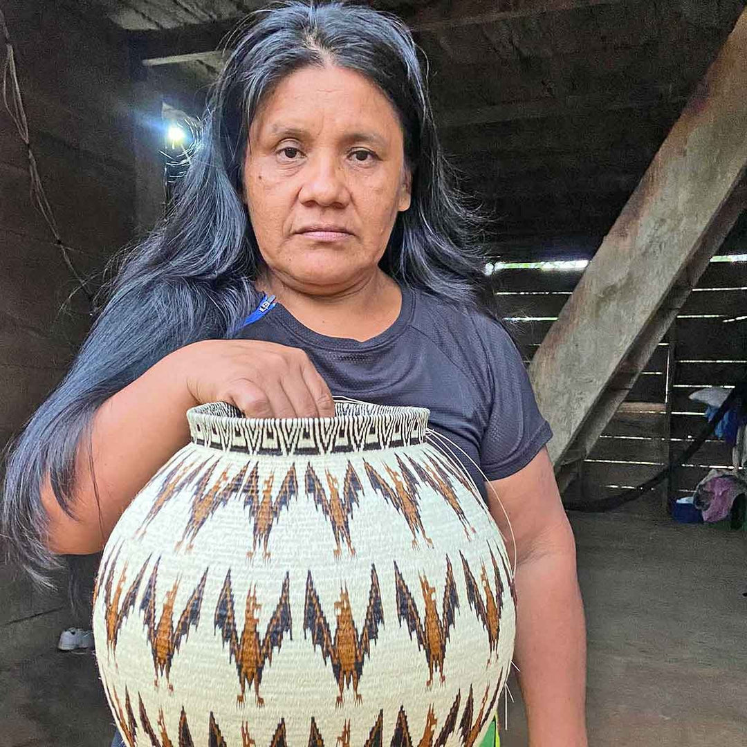 Eblina Cabezon, the weaver who made this piece