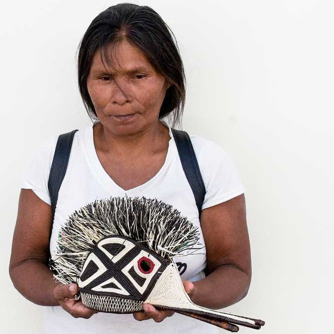 Erenia Cabrera, the weaver who made this piece