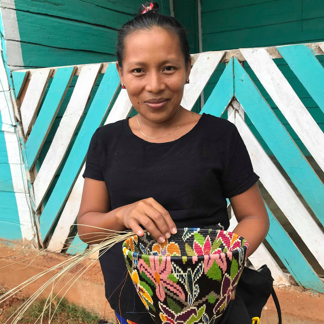 Mitsuli Mejia, the weaver who made this piece