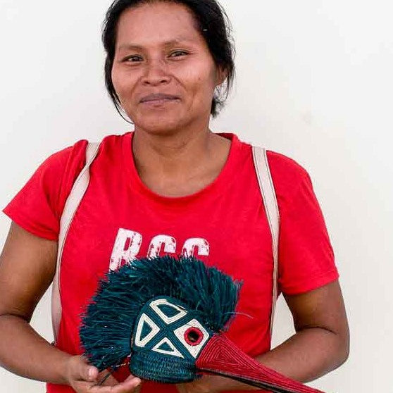 Rosa Cabrera, the weaver who made this piece