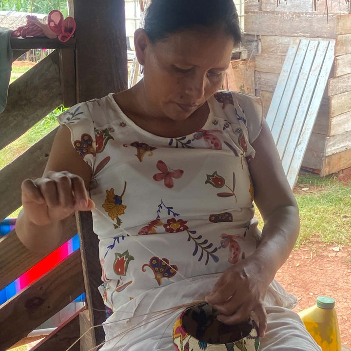 Telma Mejia, the weaver who made this piece